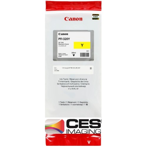 Canon PFI-320Y インクタンク イエロー 300ml PFI-320Y Canon Pigment Yellow Ink Tank - 300ml-2893C001AA